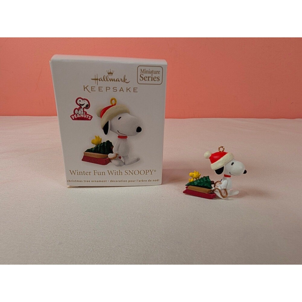Hallmark Keepsake Christmas Ornament Miniature Winter Fun with Snoopy #15 2012
